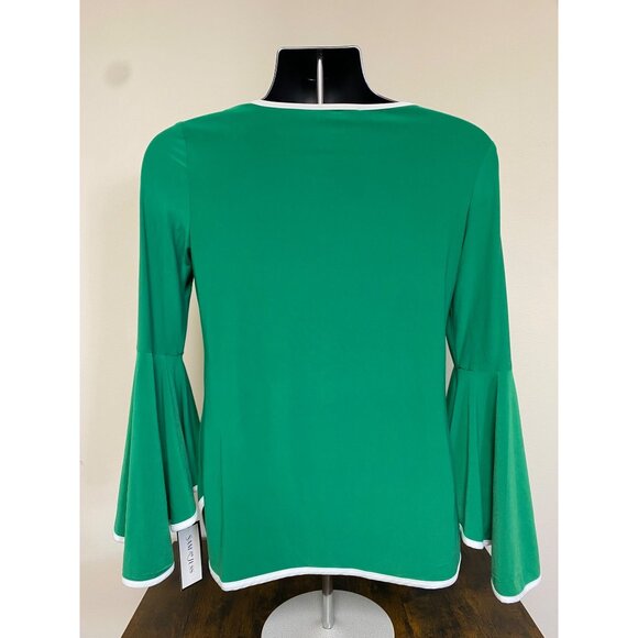 Sam & Jess Women's Mint Julep Green Crewneck Bell Sleeve Top Size S NWT - Picture 4 of 6